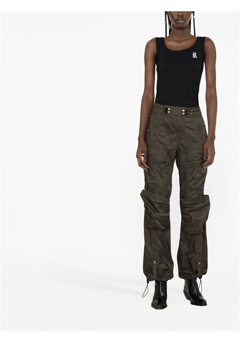 Black scoop-neck sleeveless top - women RAF SIMONS | 231W122B190170099